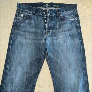 7 For All Mankind Relaxed Fit Jeans, Men’s, button fly, size 36